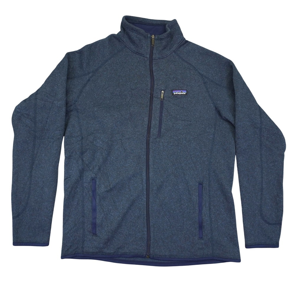 Patagonia Better Sweater Jacket Mens L Navy Blue Full Zip Fleece Knit STY25527
